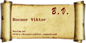Bocsor Viktor névjegykártya