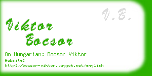 viktor bocsor business card